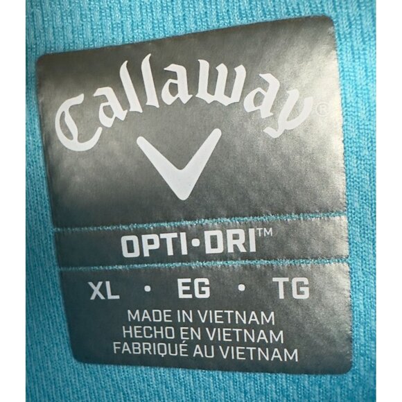 Callaway Golf Polo Shirt Mens XL Light Blue Opti-Dri Performance - Picture 4 of 8
